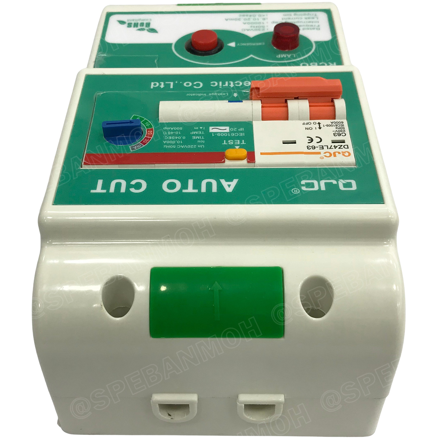 [ 1 ชิ้น ] MCB-DZ47LE-63 เบรกเกอร์ RCBO 2P 63A 30mA Circuit Breaker QJC 6kA เบรกเกอร์ 2โพล 63แอมป์ กันดูด Residual Current Circuit Breaker with Over Current Protection ป้องกันไฟดูด ไฟรั่ว กระแสเกิน ลัดวงจร เซฟตี้เบรกเกอร์ เบรกเกอร์ ตัดไฟ เมนเบรกเกอร์