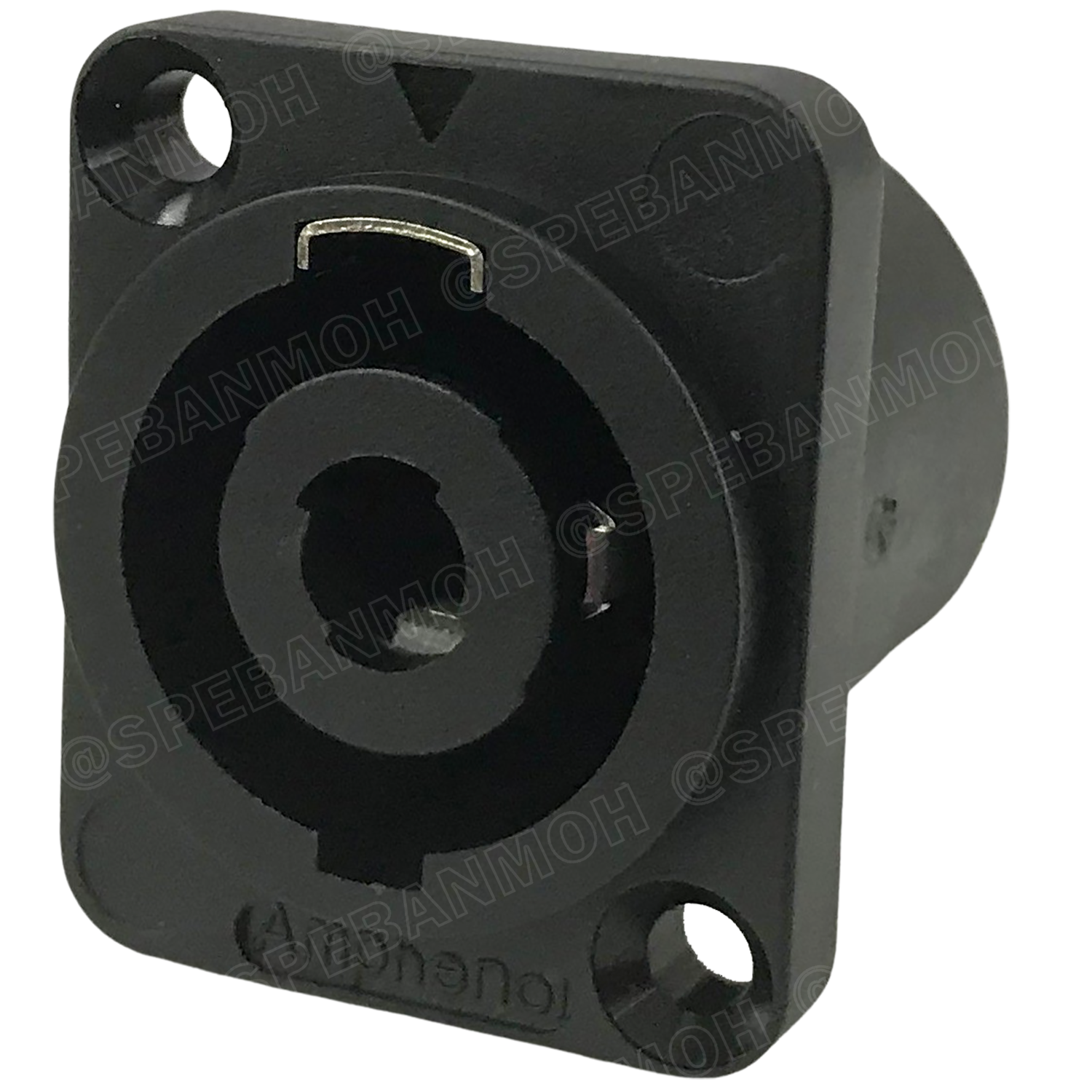 [ 1 ชิ้น ] SP-4-MD SP Series Amphenol สเปคคอน 4โพล แอมฟีนอล ปลั๊กสเปคคอน ปลั๊กลำโพง ปลั๊กต่อสายลำโพง Speakon Connector ติดแท่นเหลี่ยม ติดแท่น4พิน ตัวต่อสายลำโพง SP Loudspeaker ใส่สายแบบขันน็อต ขันน็อตใส่สาย สเป็คคอนแอมฟีนอล SP4 สเป็คคอนเหลี่ยมติดแท่น SP-4