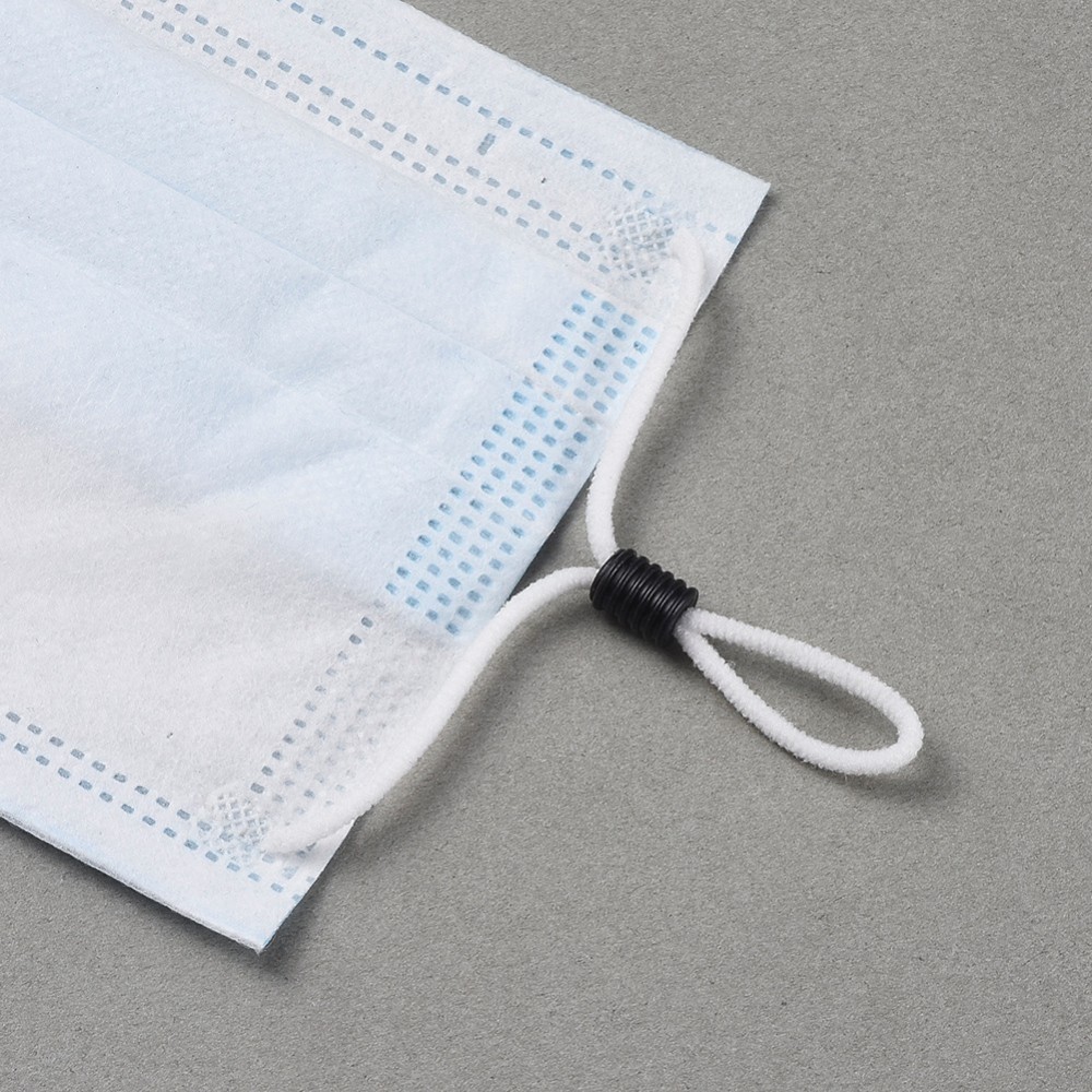 ตัวปรับสาย ทำจากพลาสติก ขนาด 10x6 มม. รู 4.5 มม. แพ็ค 50 ชิ้น สีขาว สีดำ