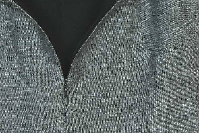 SK-247 กระโปรงแฟชั่น&ทำงาน ทรงย้วย ผ้าลินินญี่ปุ่นเชมเบ้โทนดำ มีลายในตัว