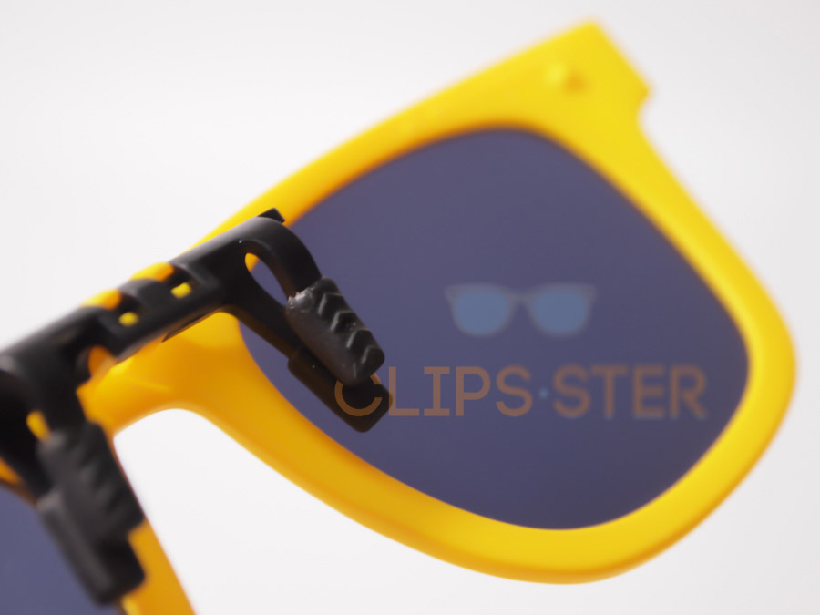คลิปออนกันแดด Clipsster รุ่น Wayster กรอบเหลืองเลนส์เขียวปรอท