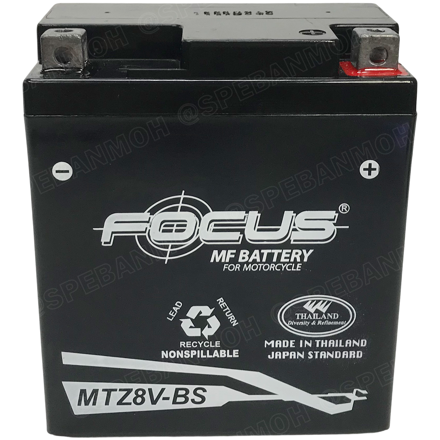 [ 1 ลูก ] MTZ8V-BS MTZ Battery 12V 8A Focus โฟกัส แบตเตอรี่แห้ง สำหรับมอเตอร์ไซต์ 12V 8.0A แบต UPS ไฟฉุกเฉิน แบตเตอรี่มอเตอร์ไซค์ แบตมอไซต์ MF BATTERY FOR MOTORCYCLE แบตUPS Valve Regulated Lead Acid Battery แบตเตอรี่ชนิดแห้ง