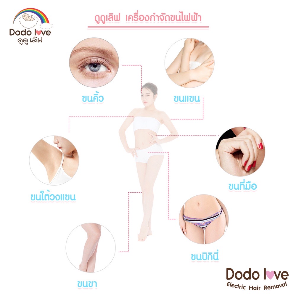 DODOLOVE ที่โกนผมสำหรับเด็ก ที่โกนผมไฟฟ้า โกนได้เรียบเนียน