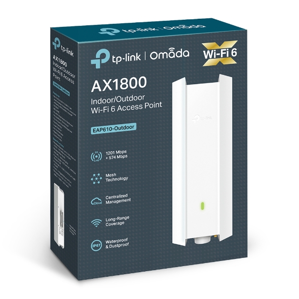 TP-LINK EAP610-Outdoor AX1800 Indoor/Outdoor WiFi 6 Access Point สินค้ารับประกัน Limited Lifetime