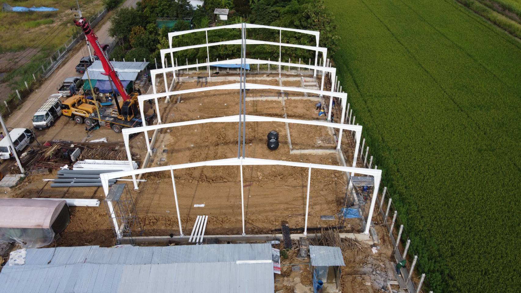 ผลงานโกดังสำเร็จรูป HW-H 20x30x6.50m.ลำลูกกา