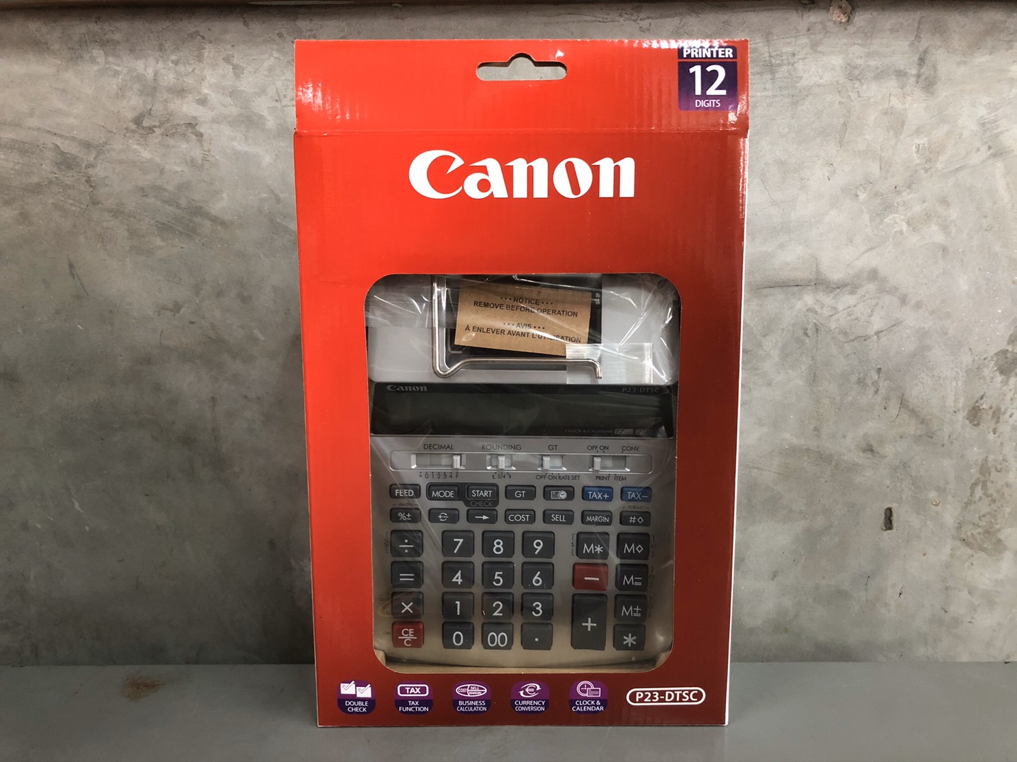 เครื่องคิดเลข ปริ๊นกระดาษ Canon P23-DTSC II ใช้ร่วมกับหมึก Ink Roller CP-13 รับประกันศูนย์ 2 ปี