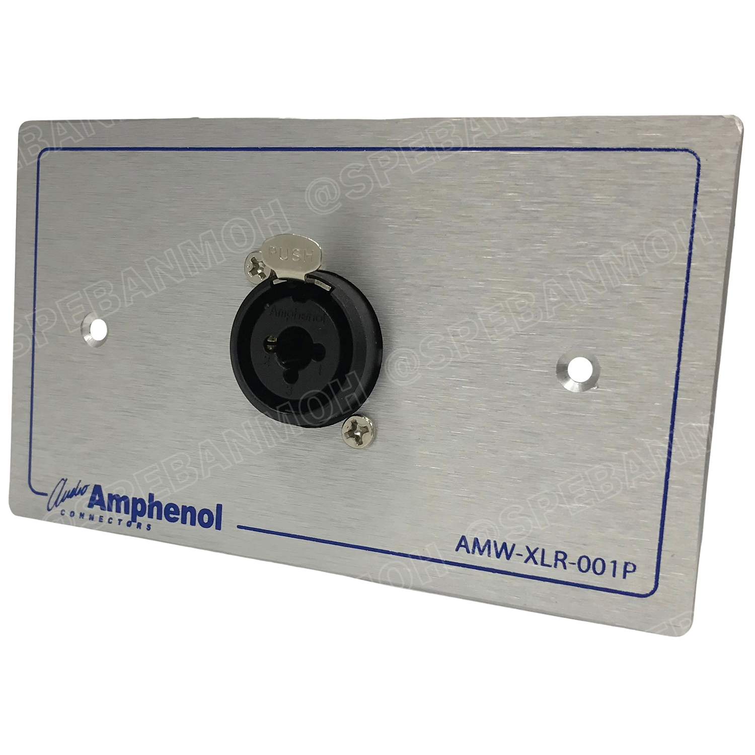[ 1ชุด ] AMW-COMBO-01P ชุดเพลทแอมฟีนอล Amphenol Audio Outlet Panel with XLR 3 Pin and Phone Stereo Plug 1 Port Port เพลทคอมโบ Combo Jack เพลทแอมฟินอล คอนเน็คเตอร์ คอมโบปลั๊ก แจ็คโฟน Amphenol Plate อุปกรณ์เครื่องเสียง Audio Accessories เพลทเครื่องเสียง