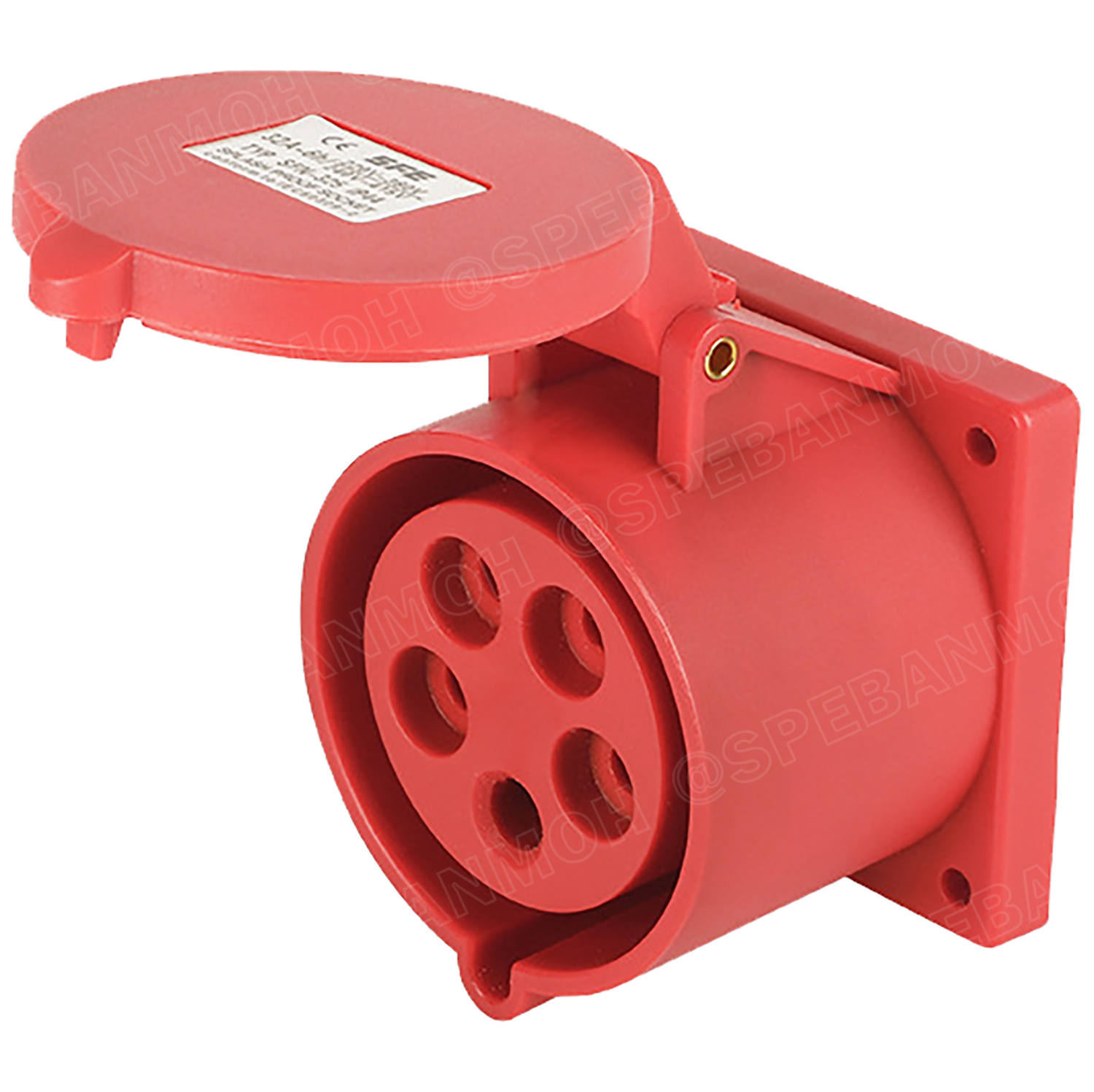 [ 1 ชิ้น ] SFN Power Plug IP44 ตัวเมียติดแท่น แบบตรง Female Rack Mount ปลั๊กอุตสาหกรรม ขนาดใหญ่ กระแสสูง High current Female Rack Mount ขั้วต่อไฟฟ้าขนาดใหญ่ คอนเน็คเตอร์กันฝุ่น ระดับIP44