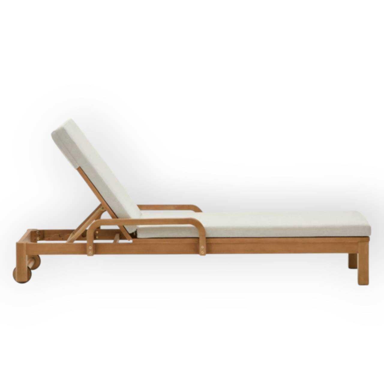 เตียงอาบแดดไม้สักรุ่น Sunbed Teakwood lanna natural with wheel (small)