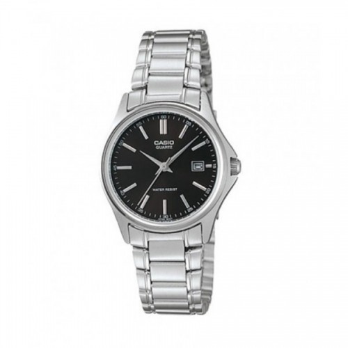 CASIO Standard รุ่น LTP-1183A-1ADF สีเงิน จอดำ สายสแตนเลส สินค้าของเเท้ รับประกันศูนย์ CMG