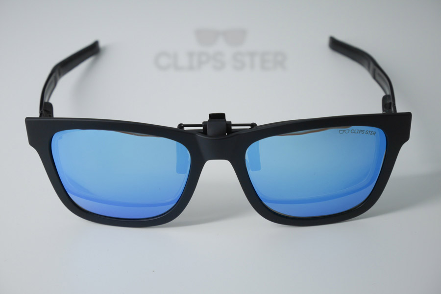 คลิปออนกันแดด Clipsster รุ่น Wayster O Signature Edition กรอบดำเลนส์ปรอทฟ้า