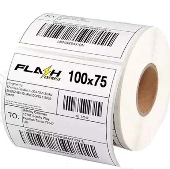 กระดาษสติกเกอร์ความร้อน ม้วน 100x75x500