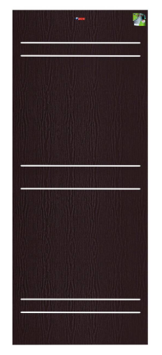 MP15 ประตู UPVC เซาะร่อง สีแบล็คโอ๊ค