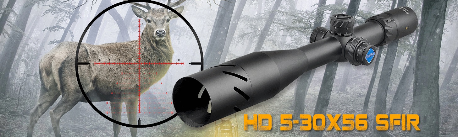 ORIGINAL Discovery FFP HD 5-30X56 SFIR SLT IR-MIL Rifle scope เส้นเล็งขยายตามซูม กล้องคุณภาพสูง ระยะ 8-500 เมตร