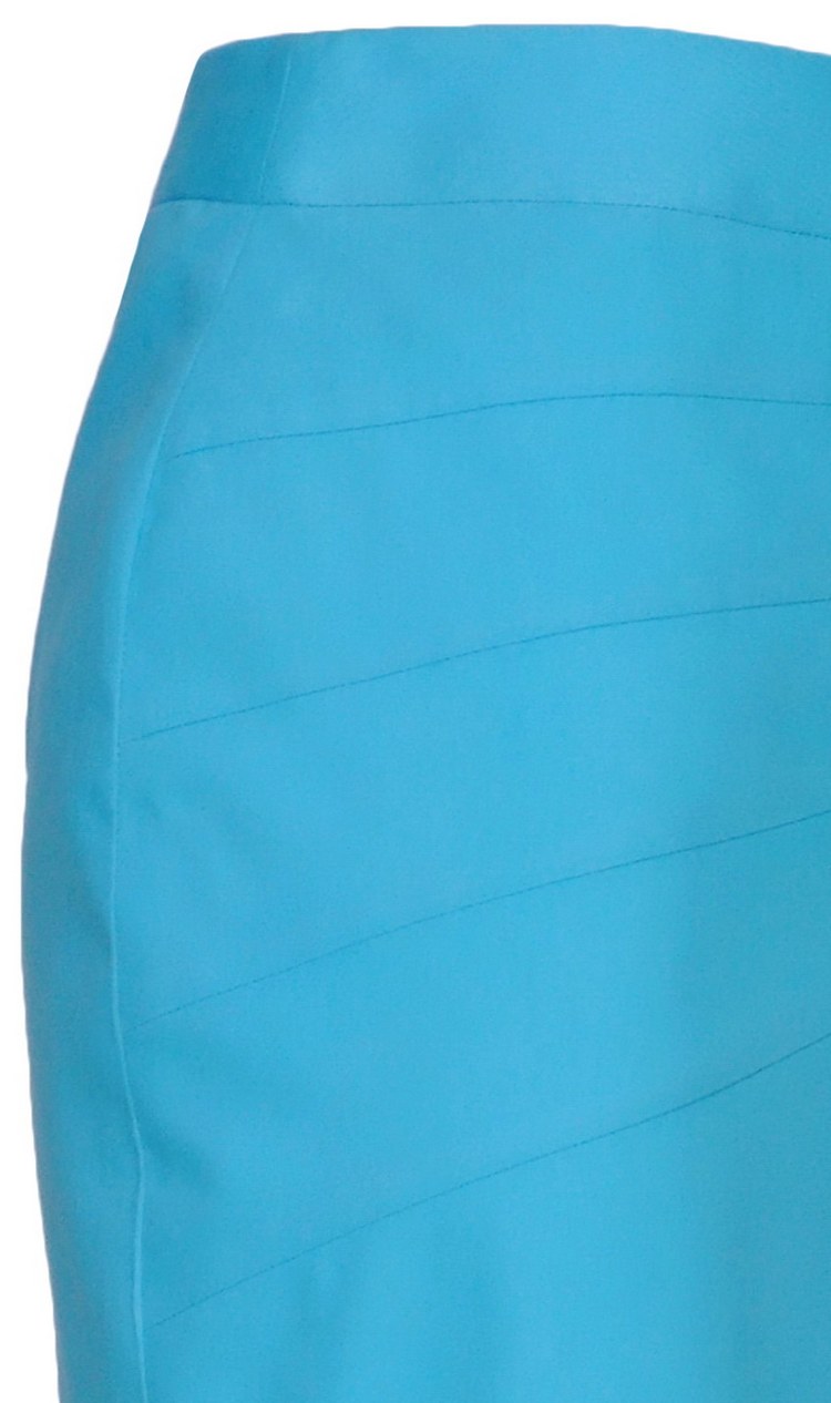 SK-087 กระโปรงแฟชั่น กระโปรงตัดต่อ ผ้าคอตต้อนญี่ปุ่นสีฟ้า