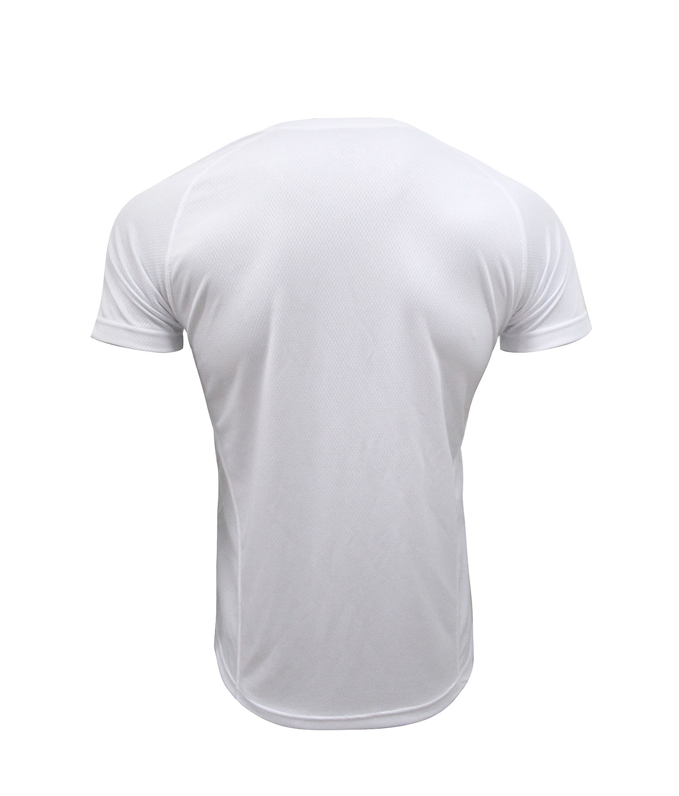 เสื้อคอกลม คอกลมไหล่สโลป ผ้าลายรังผึ้ง ไมโคร 100% สีขาว ใส่สบาย ระบายเหงื่อได้ดี