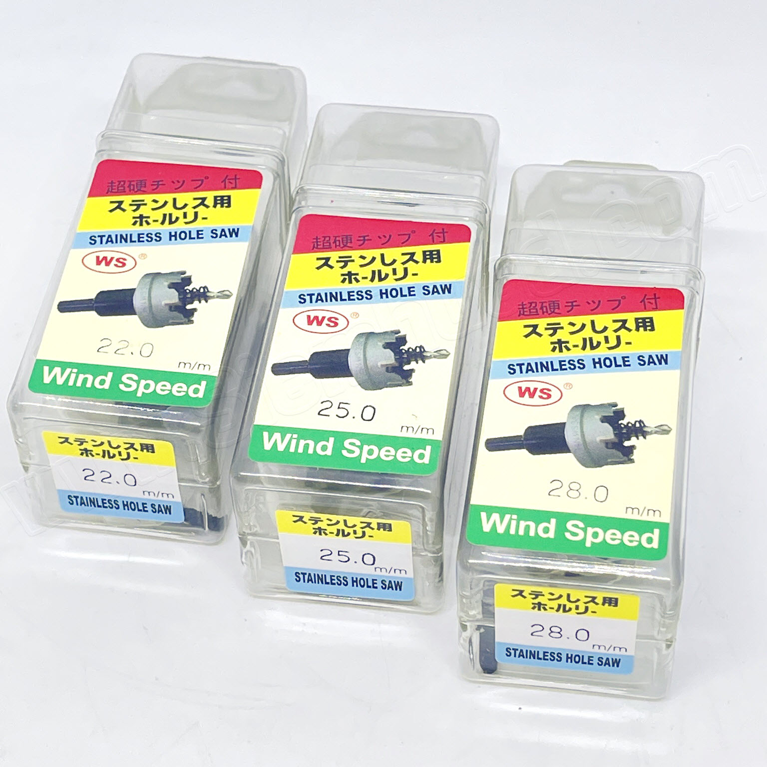 โฮลซอ ดอกเจาะสำหรับเจาะเหล็ก/สเตนเลส CARBIDE TIPPED HOLE SAW (WIND SPEED) รุ่น FS-22 เจาะสเตนเลส , HS-16 เจาะเหล็ก