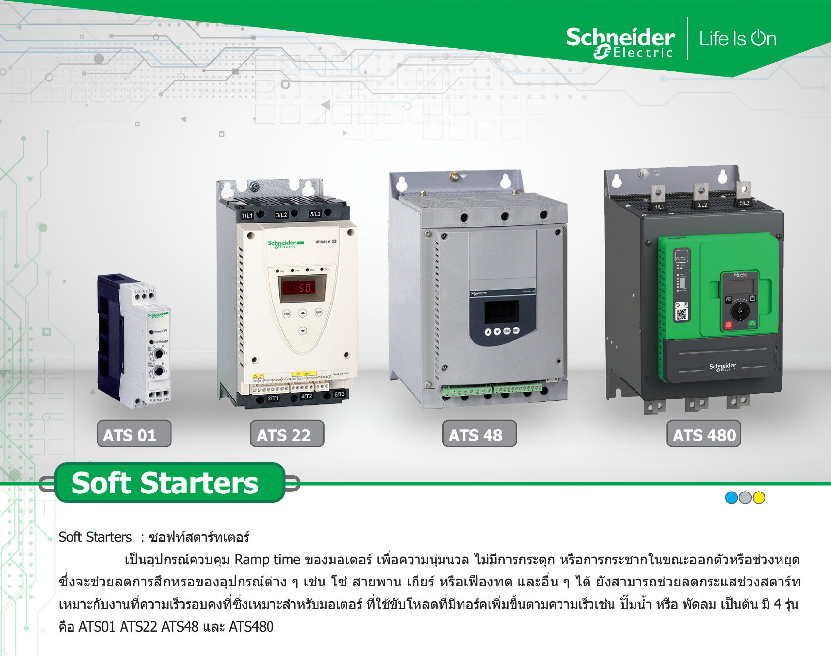 ซอฟสตาร์ท Soft Starters Altistart 480 (อัลติสตาร์ท) (Schneider Electric) ATS480***** series