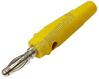 [ 5ชิ้น ] ปลั๊กกล้วย/บานานา BNN-004 (Banana plug nickel plate) นิกเกิล สีเหลือง / YEL