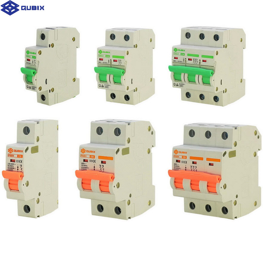 เซอร์กิตเบรคเกอร์ MINIATURE CIRCUIT BREAKERS (MCBs) Class C (QUBIX) รุ่น SB6LC series, PB8H Series, Accessories : AUX6, SHTA6-230, OUVT6-230, AUX8, SHTA8-230, IUVT8-230