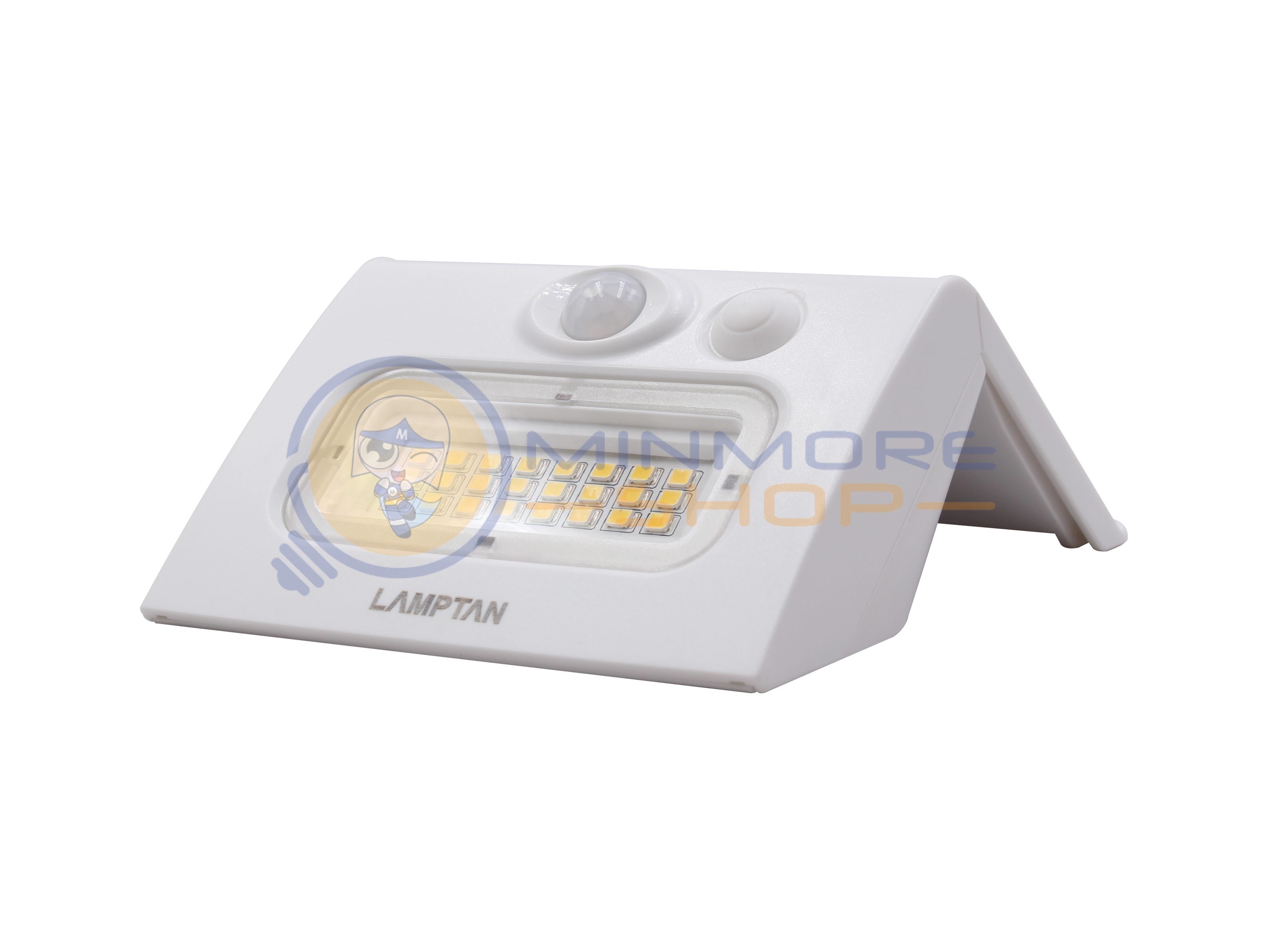 Lamptan โคมไฟLED โซลาร์สมาร์ทเซ็นเซอร์ ขนาด3W รุ่น LUNAR