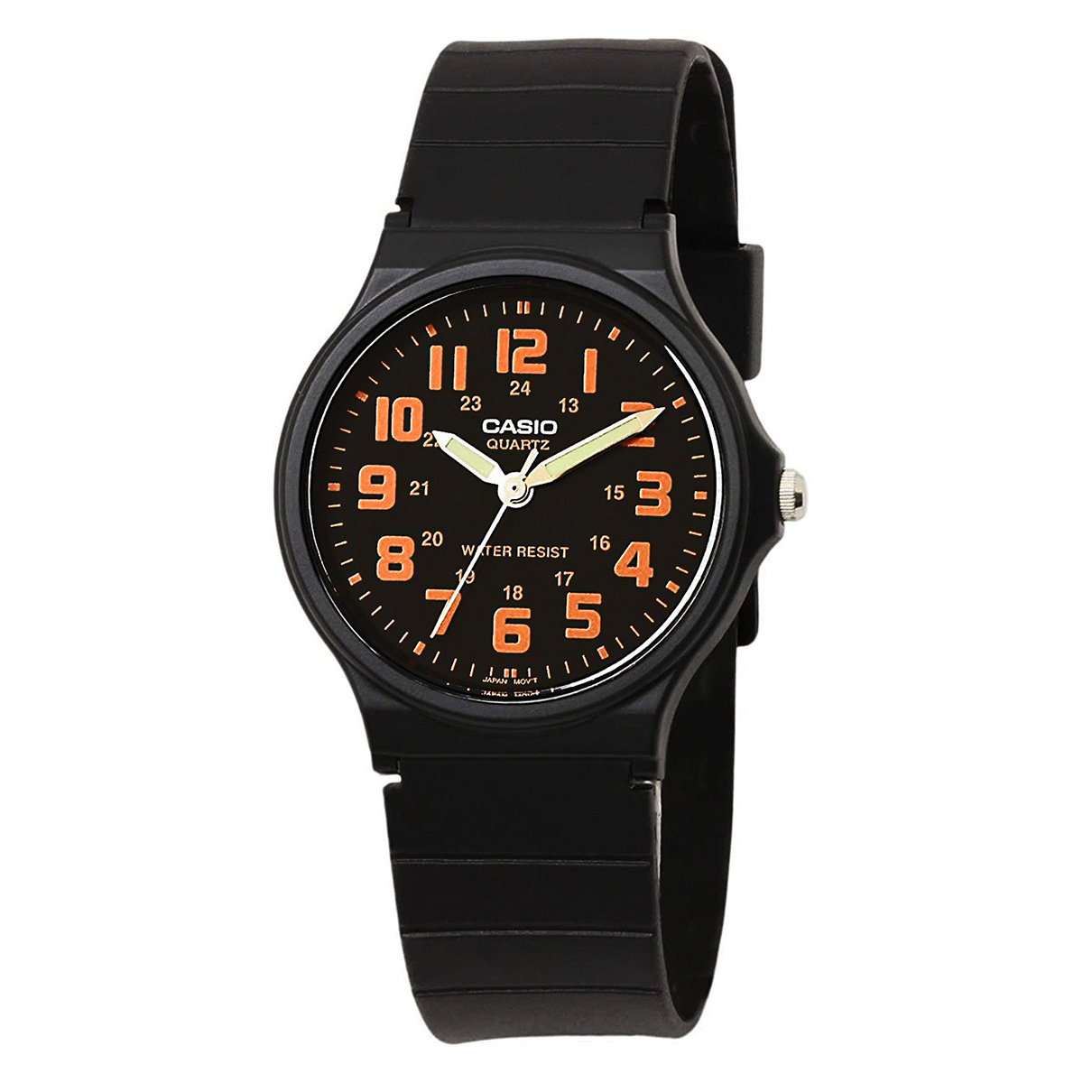 CASIO Standard รุ่น MQ-71-4BDF สีดำ เลขส้ม สินค้าของเเท้