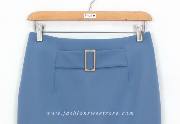 SK-403 กระโปรงแฟชั่น&ทำงาน ทรงดินสอ ผ้า GALAXY สีฟ้า