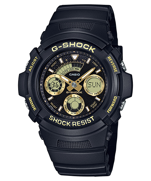 CASIO G-SHOCK รุ่น AW-591GBX-1A9DR สีดำ ทอง สินค้าของเเท้ รับประกันศูนย์ CMG