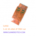 Surge แบบ SPD_S-DC ขนาด 20-40kA 2P 550V orange