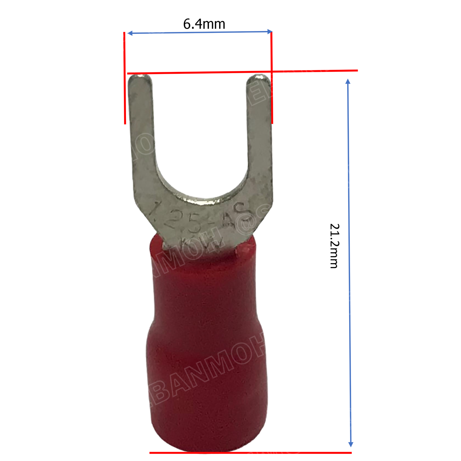 [ 100 ตัว/ถุง ] SV1.25-4 หางปลาแฉก หางปลาหุ้มฉนวน เทอร์มินอล หางปลาย้ำสายไฟ หางปลา หางปลาแฉกหุ้ม หางปลาแฉก Terminal Crimping หางปลา แฉกหุ้ม หางปลาต่อสาย ขั้วต่อสายไฟ หางปลาก้ามปู หางปลา SV Spade Terminal