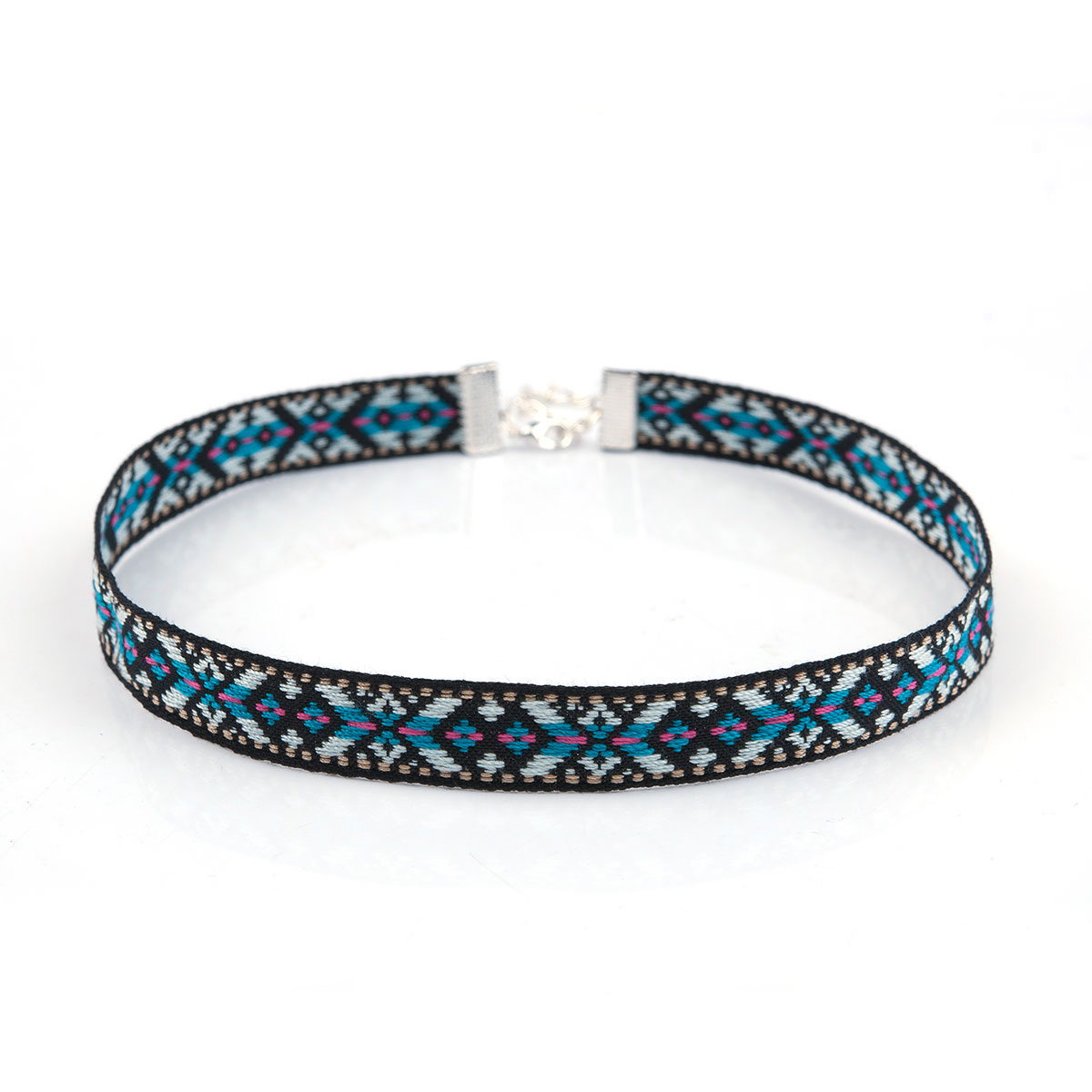 สร้อยคอผ้า Choker แฟชั่นโบฮีเมียนสไตล์ ลายลูกศร ยาว 34 cm 1 เส้น