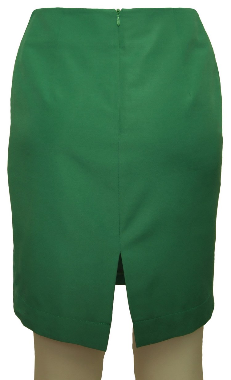 SK-081 กระโปรงทรงสอบ ผ้า japan silk สีเขียวมิ้นท์ กระโปรงเย็บพับสลับซ้อนกัน 3 ชิ้น