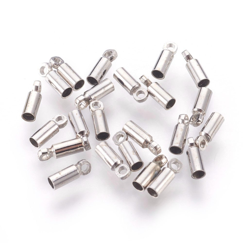 ตัวปิดปลายเชือก ขนาด 6x2 มม. รู 0.8 มม. เส้นผ่านศูนย์กลางรอบใน 1 มม. มี 2 สี แพ็ค 1000 ชิ้น