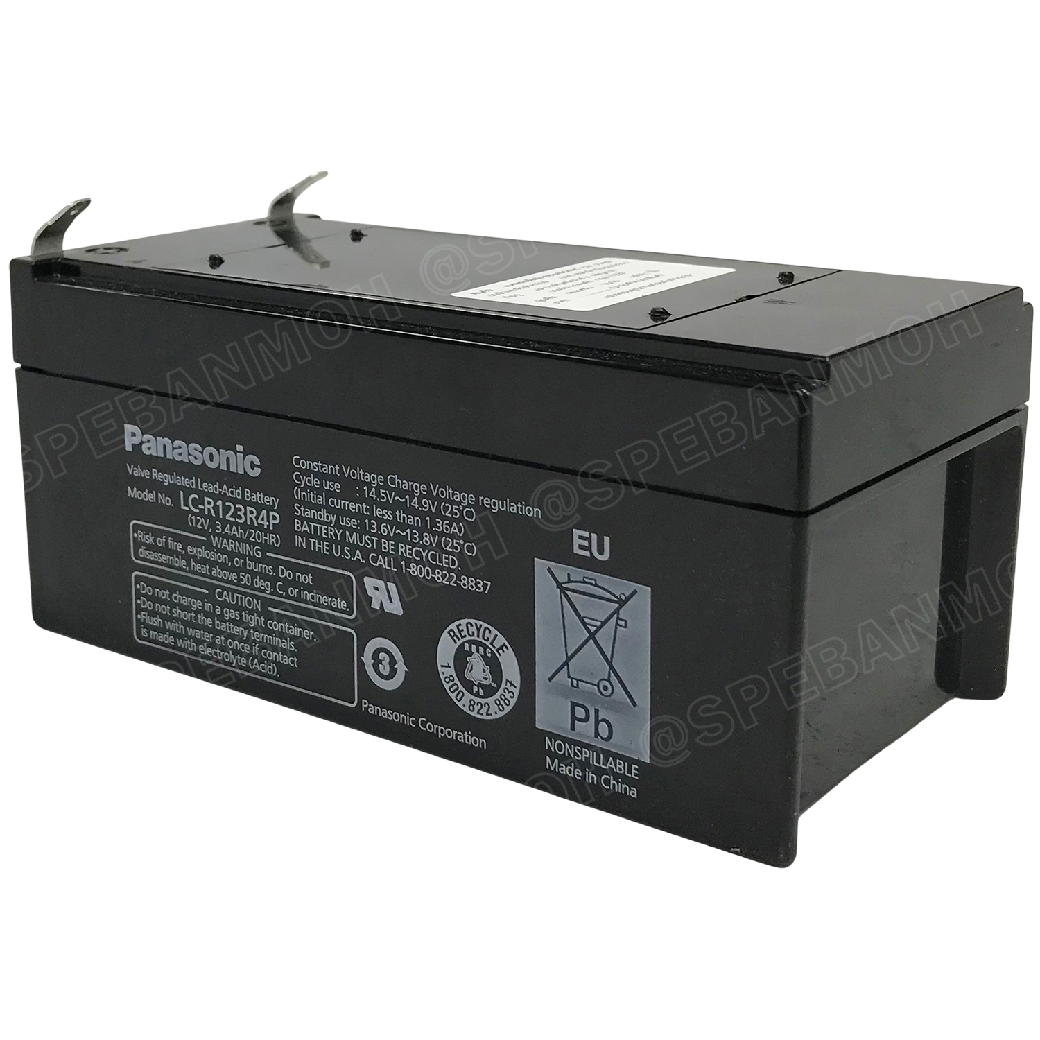 LC-R123R4P Panasonic Battery 12V 3.4A แบตเตอรี่แห้ง สำรองไฟ 12V 3.4Ah Panasonic แบตเตอรี่พานาโซนิค แบตเตอรี่ Panasonic แบตแห้ง Panasonic แบต UPS ไฟฉุกเฉิน ระบบเตือนภัย แบตเครื่องสำรองไฟ แบตไฟฉุกเฉิน แบตUPS แบตเตอรี่แห้ง Panasonic Vaive Regulated Lead Acid