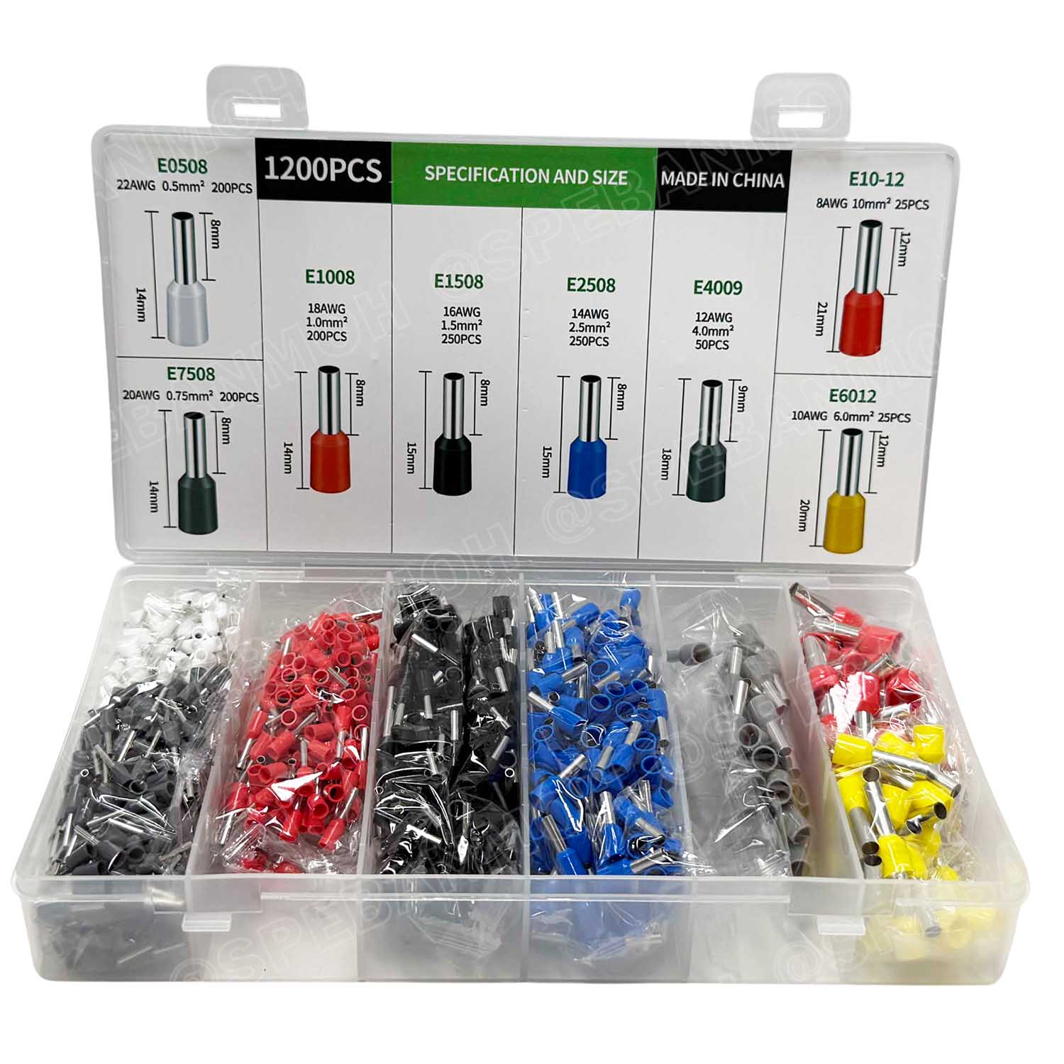 ชุดคีมย้ำหางปลาคอร์ดเอ็น รุ่นประหยัด HSC8-6-4 HSC8-6-6 + E1200 คีมย้ำแบบออโต้ HSC Crimping Terminal For Coed End พร้อมหางปลากล่อง กล่องหางปลา Wire ferrules End sleeves Coed End Terminal หางปลาหางหนู คอดเอ็น คีมย้ำสายไฟ ย้ำหางปลา