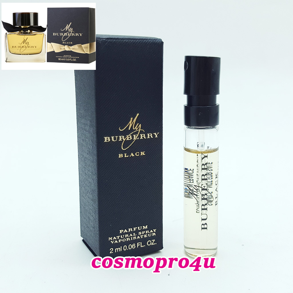 น้ำหอม My Burberry Black Parfum หลอด 2ml มาย เบอร์เบอร์รี่ แบล็ค บรรจุในกล่องสีดำสวย กลิ่นหอมแนว oriental floral