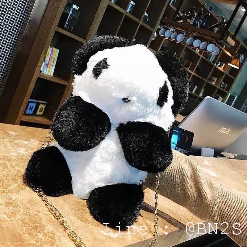 กระเป๋าเป้ น้องหมีแพนด้า ขนปุย น่ารักมากคะ