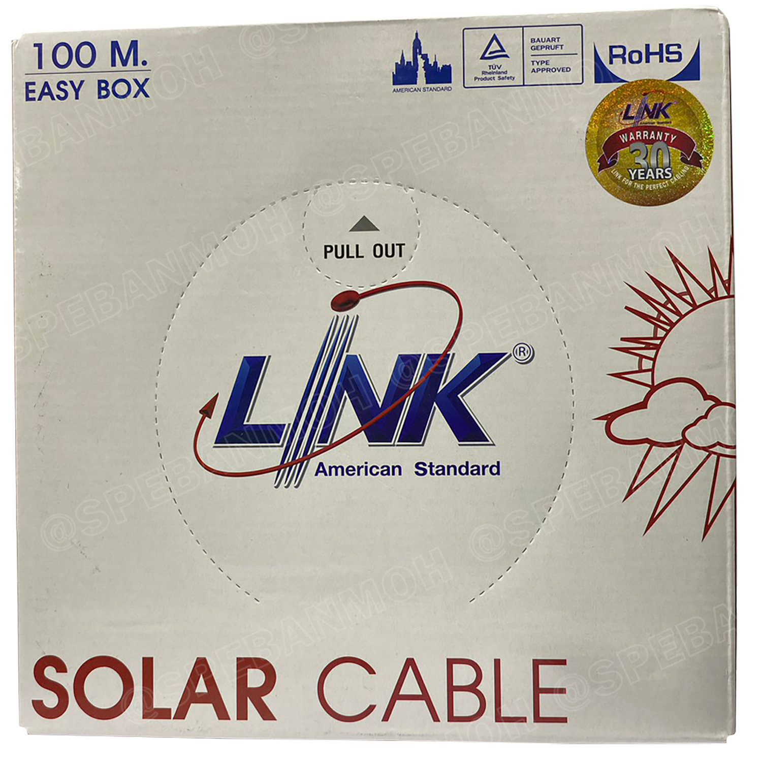 [ 100 เมตร ] CB-1040AR สีแดง Red สายไฟโซลาเซลล์ Solar PV Cable 4.0 sq.mm สายไฟ โซล่าเซลล์ 1x4 mm2 PV Cable สายไฟ DC CB1040 109Ώ PV1-F LINK Solar Cable สายโซล่าเซลล์ สายต่อแผง โซล่าเซล สายต่อ MC4 สายไฟดีซี SolarDC MC4 Cable