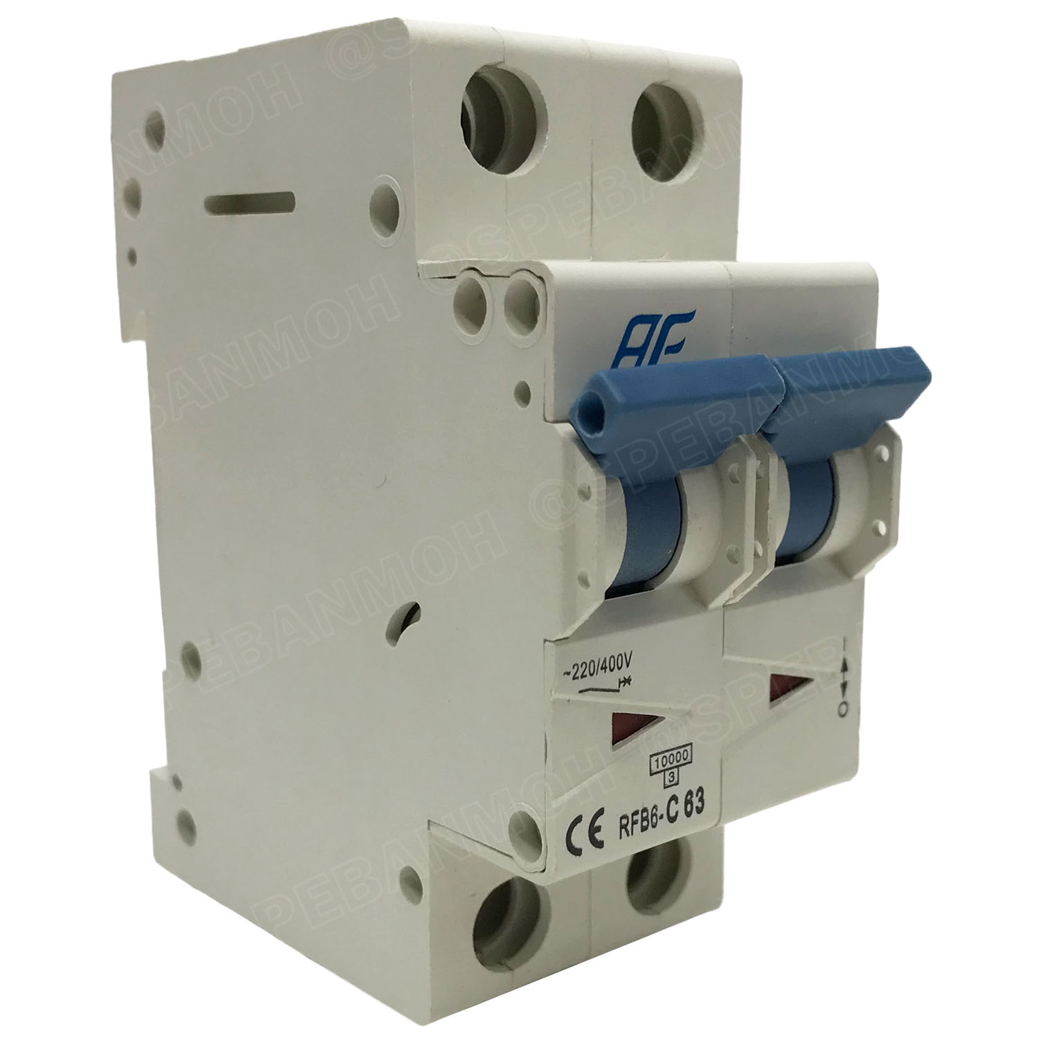 [ 1แถม1 ] RFB6-2P เบรกเกอร์ 10kA Type C เมนเบรกเกอร์ เบรกเกอร์ลูกย่อย ลูกย่อย 2โพล 20A 32A 50A 63A เบรกเกอร์กันไฟเกิน BF เซอร์กิตเบรกเกอร์ RFB1-63 220VAC 1เฟส L N เบรกเกอร์ไฟบ้าน ยึดรางปิกนก เบรกเกอร์ติดรางดินเรียล 1Phase Mini Circuit Breaker MCB 2P