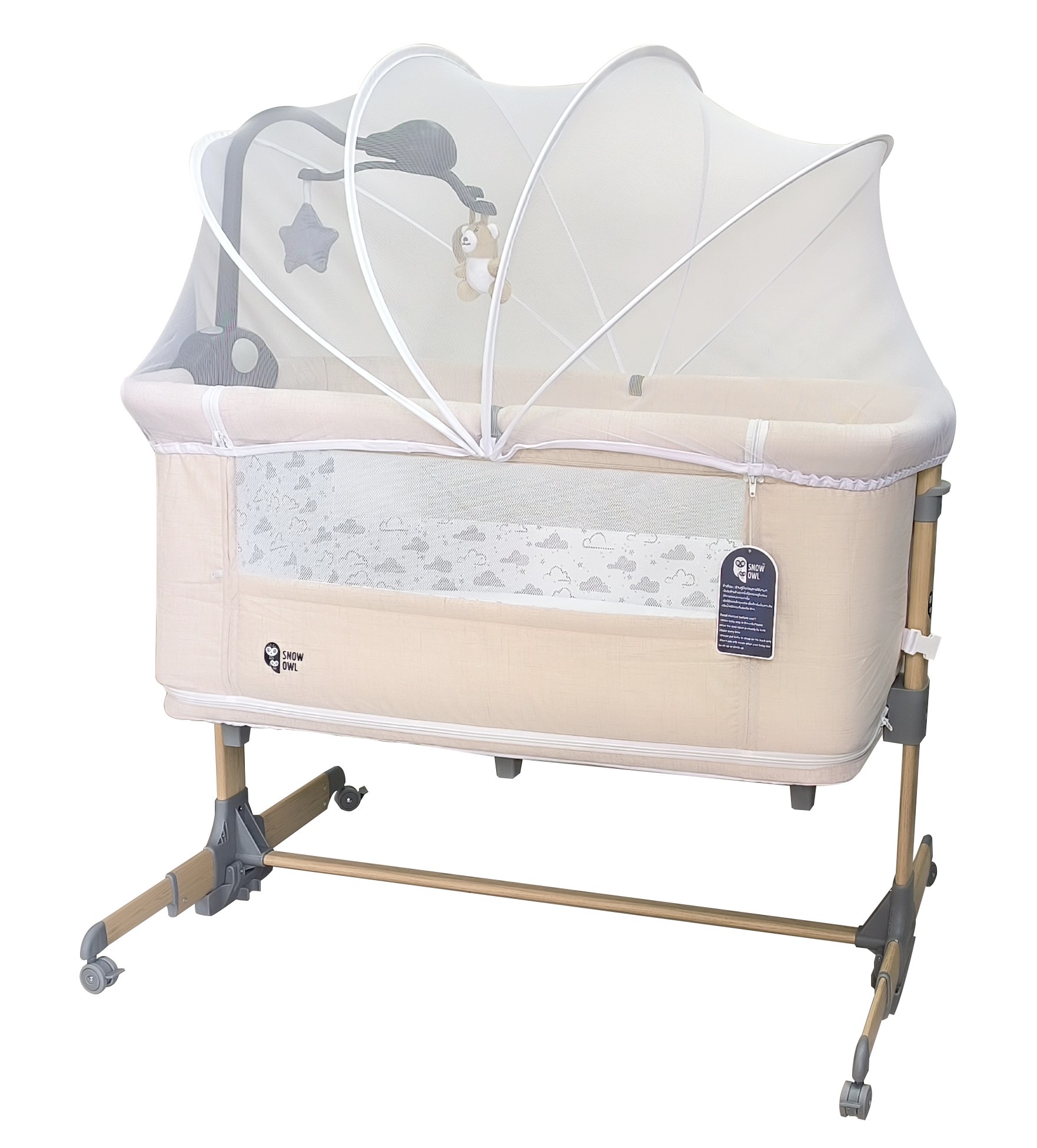SNOW OWL™ BABY BEDSIDE CRIB เตียงนอนเด็ก All in One สี เบจ