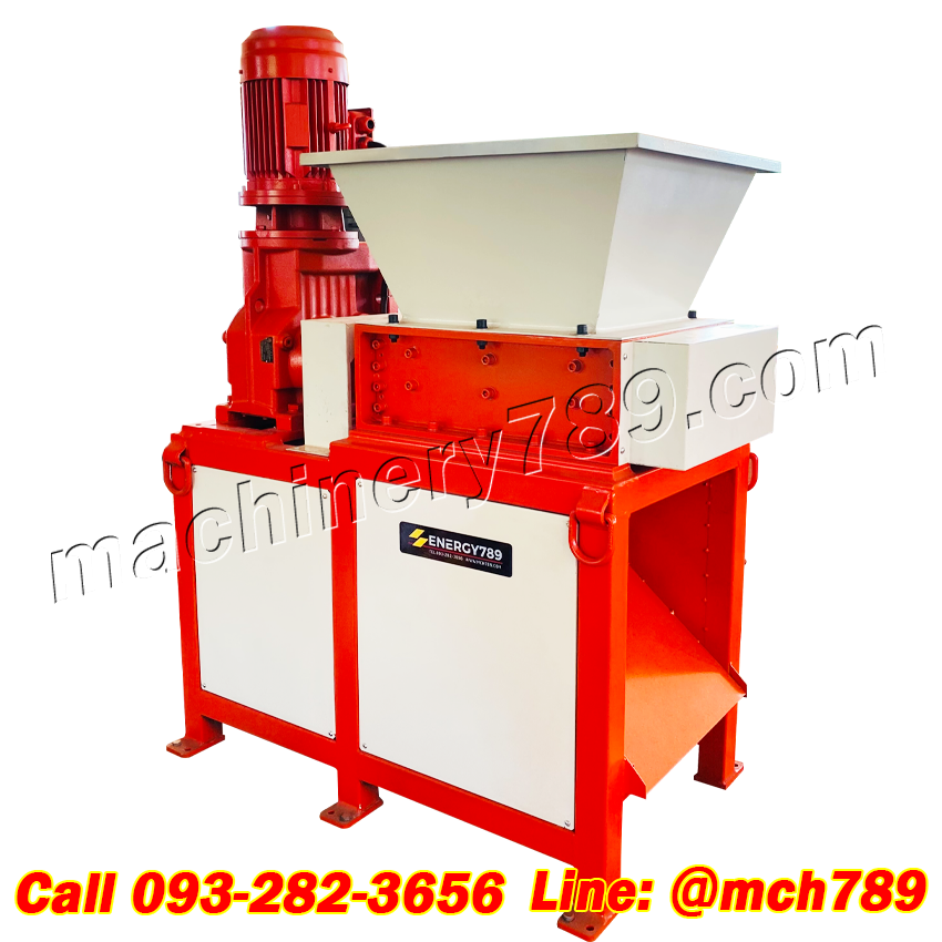 เครื่องบดย่อย2แกนขนาดเล็ก รุ่น MONO3 380V/4KW กำลังผลิต 400-600กก./ชม.(ขึ้นอยู่กับวัตถุดิบที่นำมาบด) เครื่องบดพลาสติกและกระดาษ เครื่องบดย่อยขยะ เครื่องโม่พลาสติก เครื่องบดพลาสติก เครื่องทำลายเอกสาร เครื่องย่อยกระดาษ PLASTIC & PAPER CRUSHER MACHINE