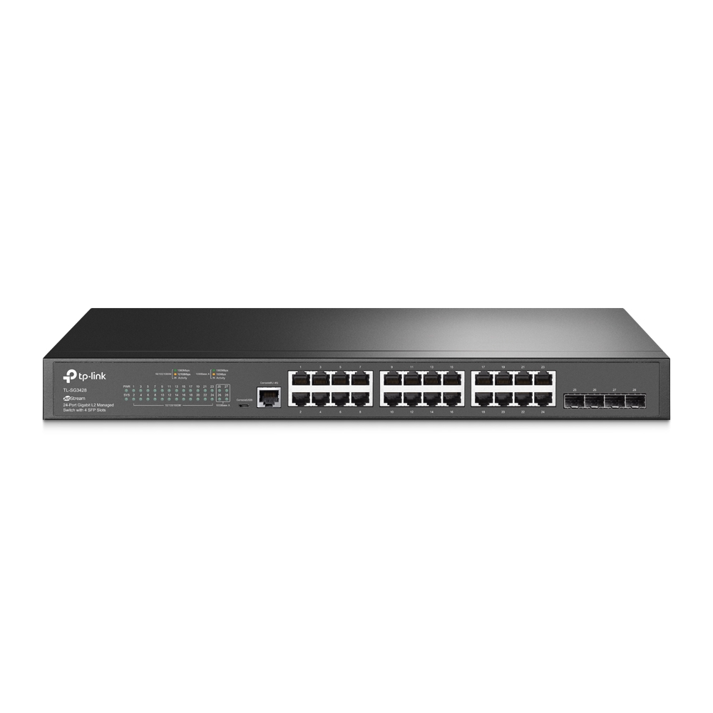 TP-LINK TL-SG3428 JetStream 24-Port Gigabit L2 Managed Switch with 4 SFP Slots รับประกันศูนย์ไทย