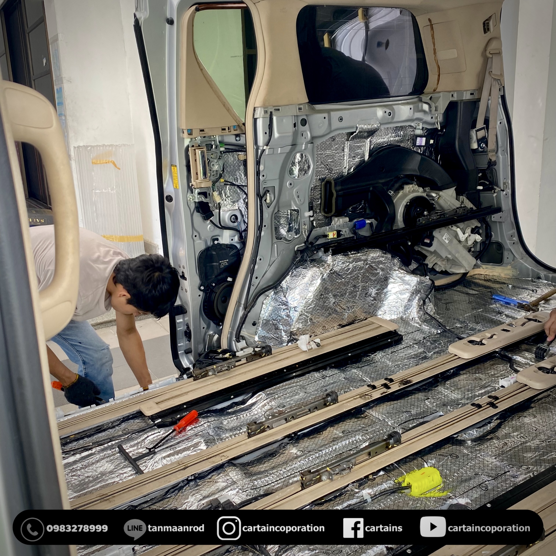 แดมป์ Alphard พื้น ด้านข้าง กาบบันได ประตู 2 ชั้น เก็บเสียงภายใน ลดเสียงภายนอก