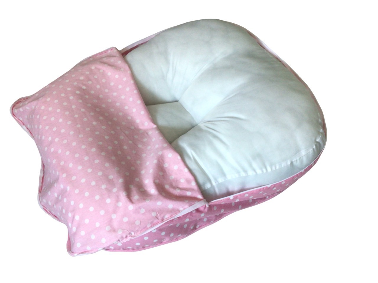 Palmandpond ที่นอนกันกรดไหลย้อน ขนาดใหญ่พิเศษ หลุมไม่ลึกถอดปลอกได้ ผ้าฝ้าย 100% (ลายเปลี่ยนตามลอตผลิตทักไลน์ @babyfirstcenter เพื่อสั่งซื้อ)