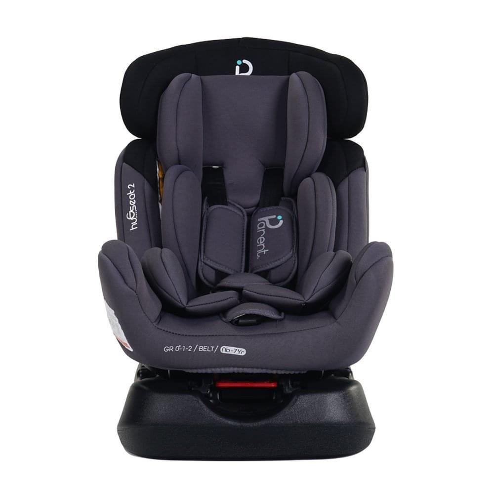 คาร์ซีท Parent รุ่น Hugseat-2 สำหรับเด็กแรกเกิด - 7ปี รับประกัน 3 ปี สีเทา