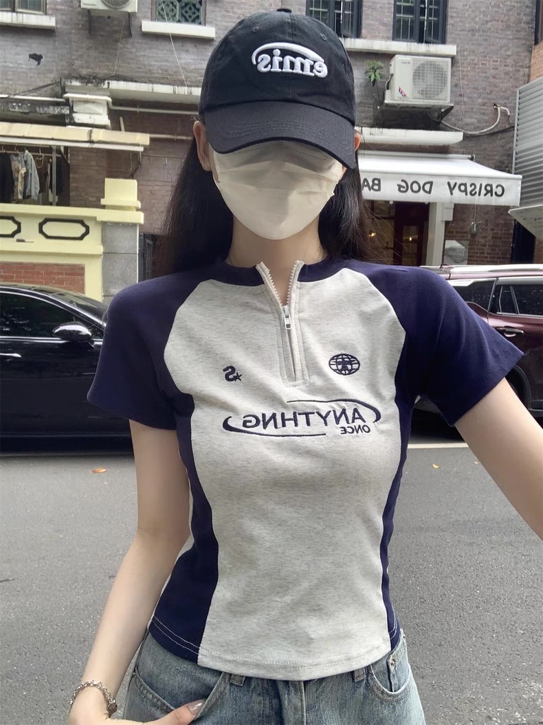 Anything zipper tee เสื้อยืดแต่งซิป