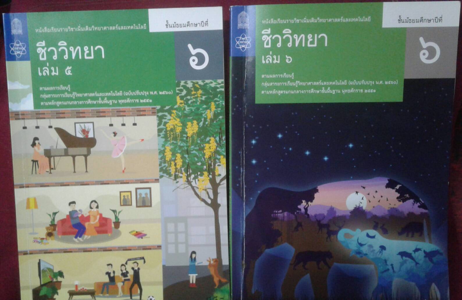 หนังสือเรียนรายวิชาเพิ่มเติมวิทยาศาสตร์และเทคโนโลยี ชีววิทยา เล่ม ๕, ๖ ชั้นมัธยมศึกษาปีที่ ๖