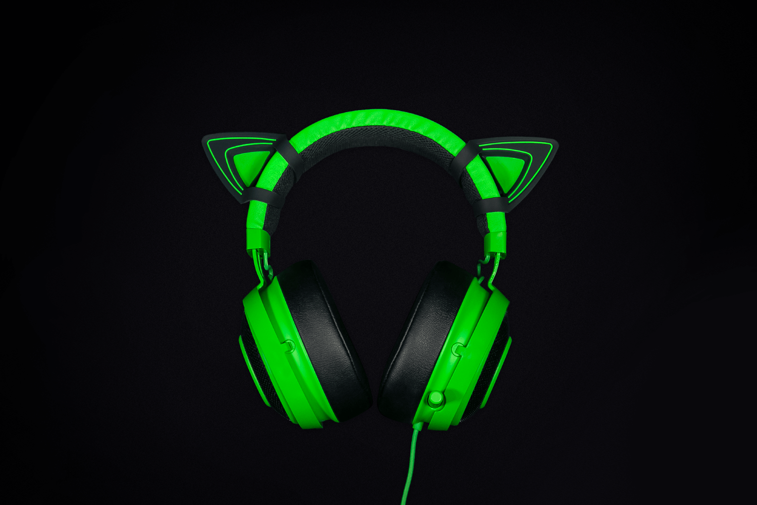 Razer อุปกรณ์เสริมหูฟัง Kitty Ears for Razer Kraken - Green | ของแท้ ประกันซินเน็ค