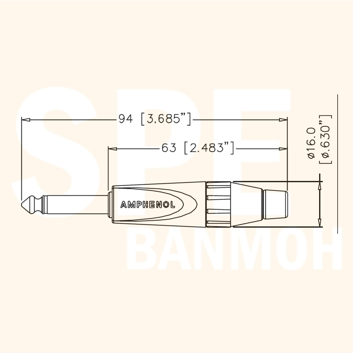 [ 1ชิ้น ] TM2PB ปลั๊กไมค์ โมโน Amphenol Mono Phone Plug 1/4''(6.35mm) ปลั๊กไมค์โมโน 1-4” ปลั๊กไมค์โมโน แอมฟินอล ปลั๊กไมค์ โมโน Amphenol Mono Phone Plug 1/4''(6.35mm) ปลั๊กไมค์โมโน 1-4” ปลั๊กไมค์โมโน แอมฟินอล ปลั๊กไมค์ amphenol Audio Pl