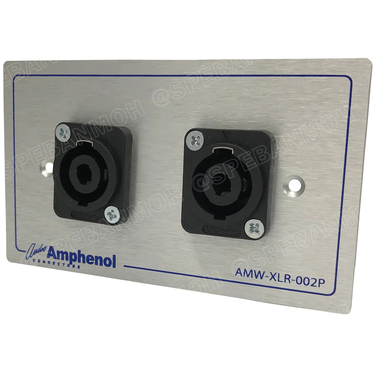 [ 1ชุด ] AMW-SPK-02P ชุดเพลทแอมฟีนอล Amphenol Audio Outlet Panel with Speakon 2 Port เพลทแอมฟินอล สเป็คคอน คอนเน็คเตอร์ สเปคคอน Amphenol Plate อุปกรณ์เครื่องเสียง Audio Accessories เพลทเครื่องเสียง คอนเน็คเตอร์ลำโพง ขั้วลำโพง Speaker Terminal
